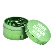 Aluminum Alloy 63mm 3 piece herb grinder weed grinder separate filter mesh herb crusher custom logo smoking accessories